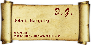 Dobri Gergely névjegykártya