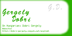 gergely dobri business card